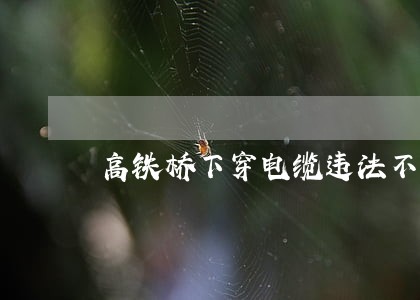 高铁桥下穿电缆违法不