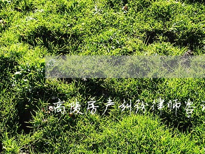 高陵房产纠纷律师咨询 高陵房产纠纷律师咨询