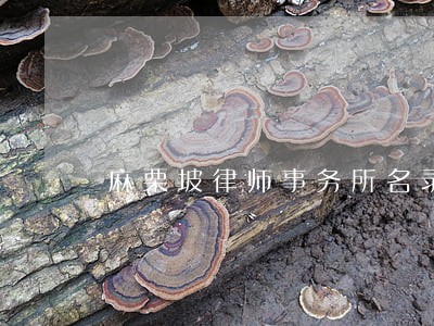 麻栗坡律师事务所名录 麻栗坡律师事务所名录