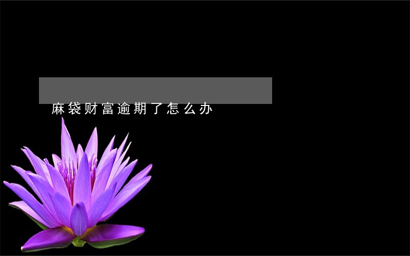 麻袋财富逾期了怎么办 麻袋财富逾期了怎么办