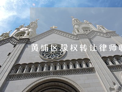 黄埔区股权转让律师收费标准 黄埔区股权转让律师收费标准