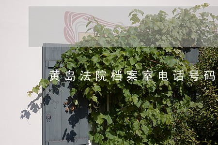 黄岛法院档案室电话号码 黄岛法院档案室电话号码