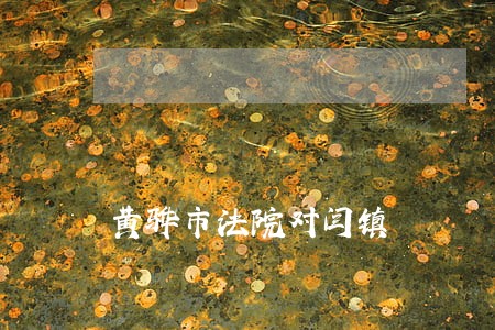 黄骅市法院对闫镇
