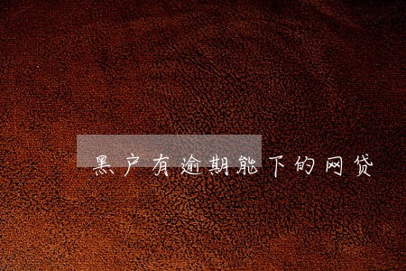 黑户有逾期能下的网贷 黑户有逾期能下的网贷