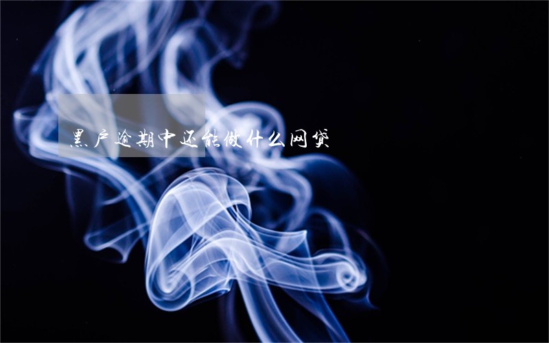 黑户逾期中还能做什么网贷 黑户逾期中还能做什么网贷