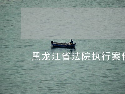 黑龙江省法院执行案件操作流程