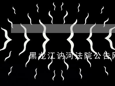 黑龙江讷河法院公告网 黑龙江讷河法院公告网