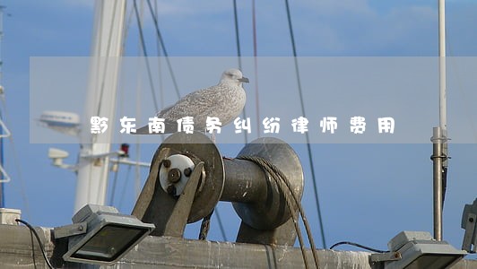黔东南债务纠纷律师费用 黔东南债务纠纷律师费用