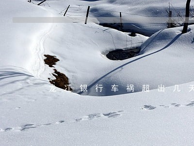 龙冮银行车祸超出几天算逾期