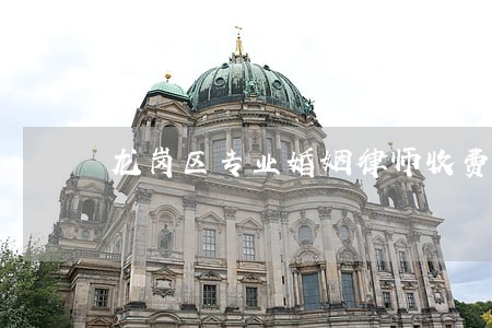 龙岗区专业婚姻律师收费 龙岗区专业婚姻律师收费