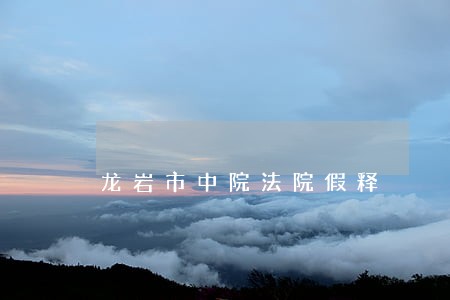 龙岩市中院法院假释 龙岩市中院法院假释