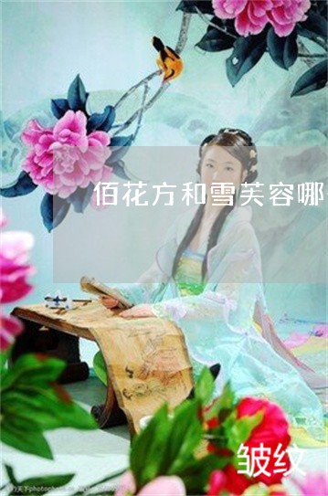 佰花方和雪芙容哪个祛斑好