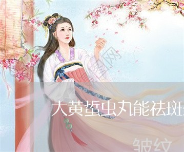 大黄蜇虫丸能祛斑么