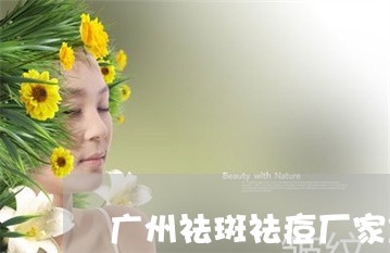 广州祛斑祛痘厂家加盟贴牌生产