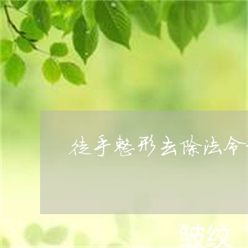 徒手整形去除法令纹