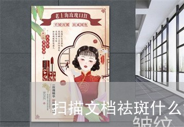 扫描文档祛斑什么意思