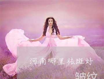 河南哪里祛斑好 河南哪里祛斑好