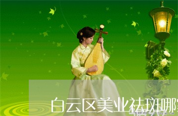 白云区美业祛斑哪家经济实惠