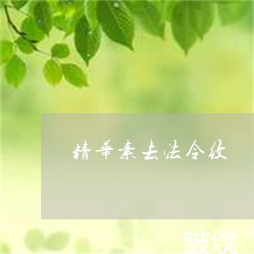 精华素去法令纹