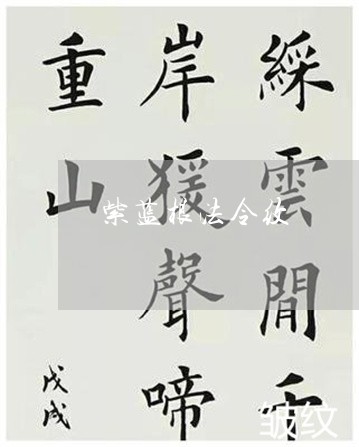 紫蓝根法令纹