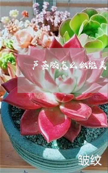 芦荟胶怎么做能美白祛斑