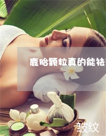 鹿胎颗粒真的能祛斑吗